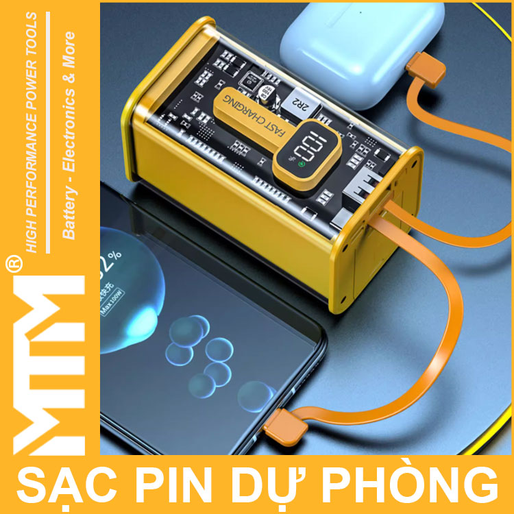 Pin Sac Du Phong 16000mah USB Micro TypeC Lightning LED Bao Pin Sac Nhanh Dung Luong Cao Pin Sac Du Phong 16000mah USB Micro TypeC Lightning LED Bao Pin Sac Nhanh Dung Luong Cao