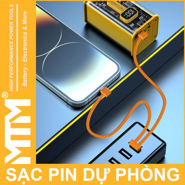 Sac Pin Sac Du Phong 16000mah USB Micro TypeC Lightning LED Bao Pin Sac Nhanh Sac Pin Sac Du Phong 16000mah USB Micro TypeC Lightning LED Bao Pin Sac Nhanh