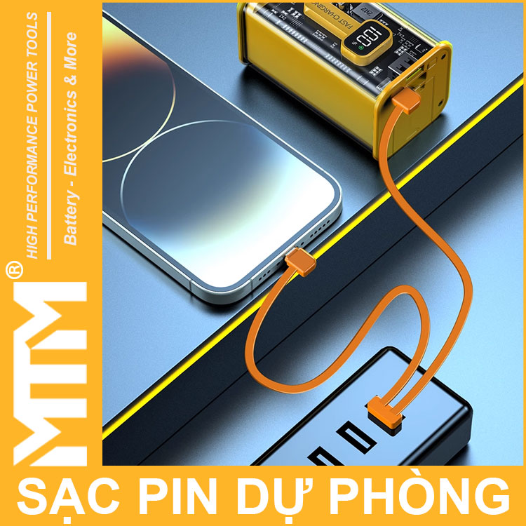 Sac Pin Sac Du Phong 16000mah USB Micro TypeC Lightning LED Bao Pin Sac Nhanh Sac Pin Sac Du Phong 16000mah USB Micro TypeC Lightning LED Bao Pin Sac Nhanh