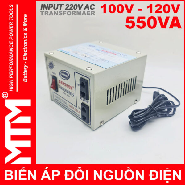 Bien Ap 220v Ra 110V 550VA Sanshun Chinh Hang Gia Re