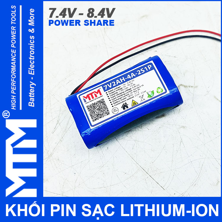Pin Lihtium Ion 7v4 8v4 2S1P 2000mah
