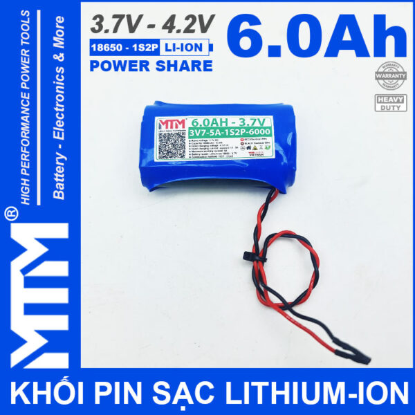 Pin Sac Lihtium Ion 3V7 5A 6000mAh 1S2P MTM Pin Sac Lihtium Ion 3V7 5A 6000mAh 1S2P MTM