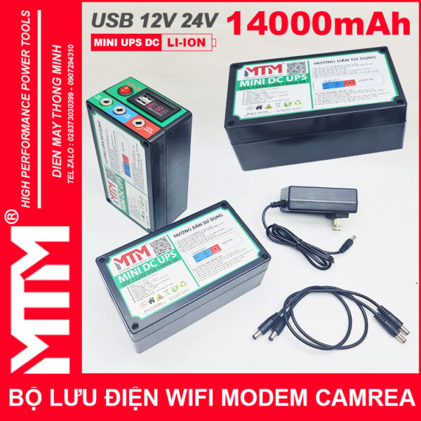 UPS Mini DC 12V 24V Bo Nguon Du Phong Wifi Modem Camera 12V 24V 5A 14000mah Led Bao Vont UPS Mini DC 12V 24V Bo Nguon Du Phong Wifi Modem Camera 12V 24V 5A 14000mah Led Bao Vont