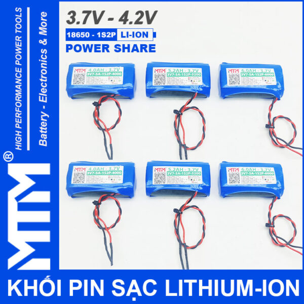 Chung Cung Cap Pin Sac Lihtium Ion 3V7 5A 1S2P MTM Chung Cung Cap Pin Sac Lihtium Ion 3V7 5A 1S2P MTM