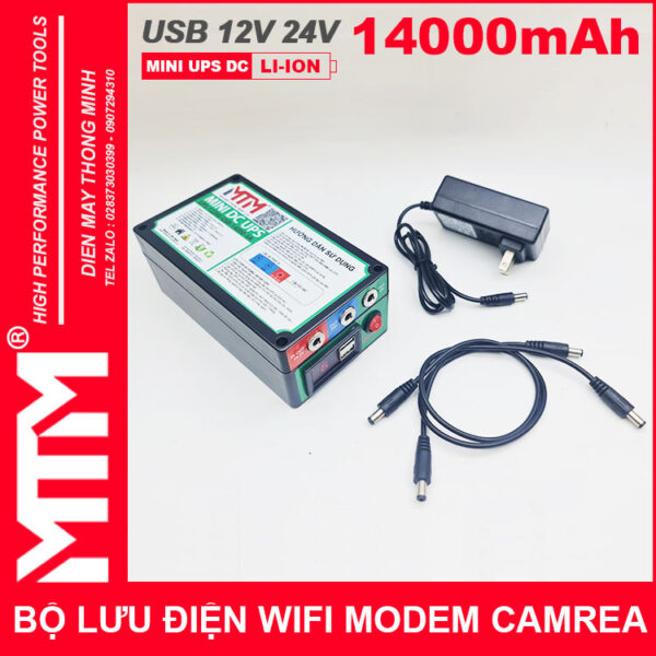 Gia UPS Wifi Modem Camera 12V 24V 5A 14000mah Led Bao Vont Gia UPS Wifi Modem Camera 12V 24V 5A 14000mah Led Bao Vont