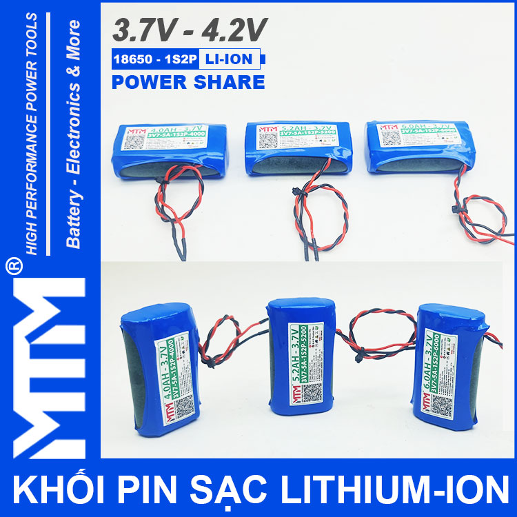 Phan Phoi Pin Sac Lihtium Ion 3V7 5A 1S2P MTM