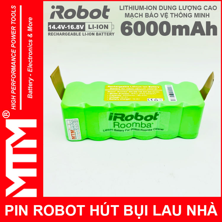 Pin Robot Hut Bui Lau Nha Irobot Roomba Chinh Hang Mau 6000mah Pin Robot Hut Bui Lau Nha Irobot Roomba Chinh Hang Mau 6000mah