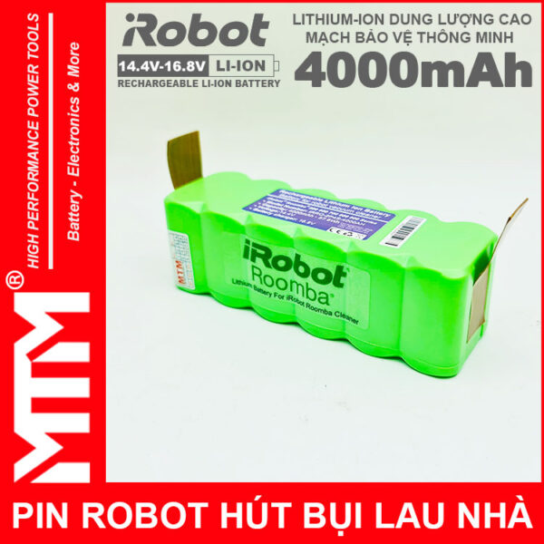 Ban Pin Robot Hut Bui Lau Nha Irobot Roomba Chinh Hang Mau 4000mah