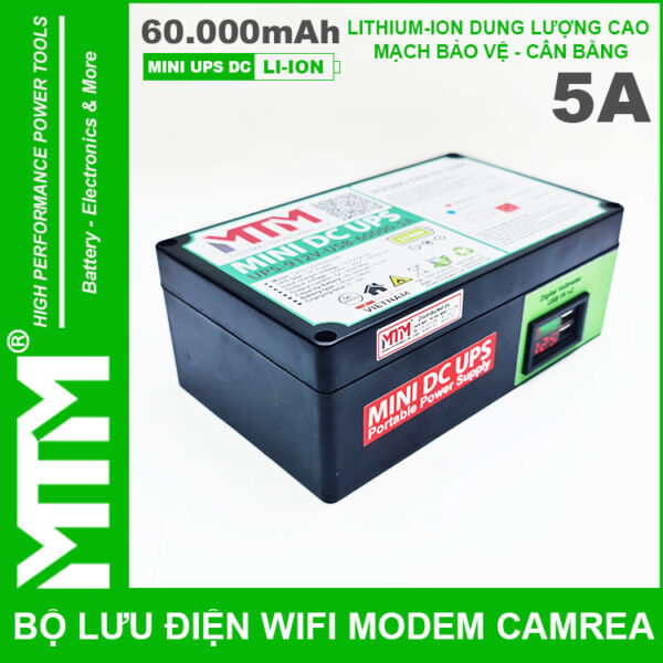 Bo Nguon Du Phong Wifi Modem Camera UPS USB 5V 12V 5A 60000mah Led Bao Vont Gia Re Dung Luong Lon
