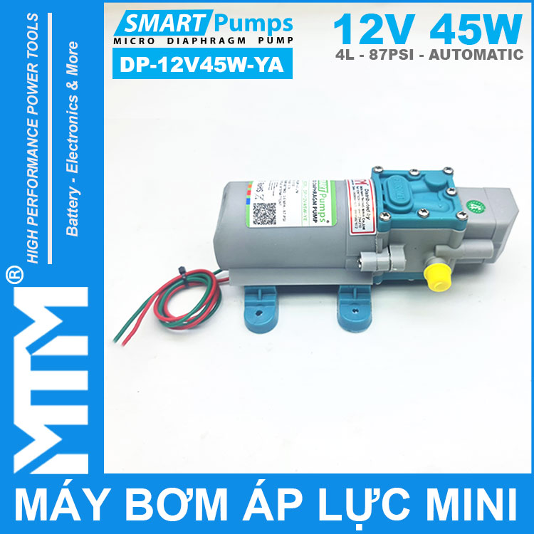 May Bom Ap Luc Mini Tu Dong 12V 45W 4L Smartpumps DP 12V45W YA Gia Re