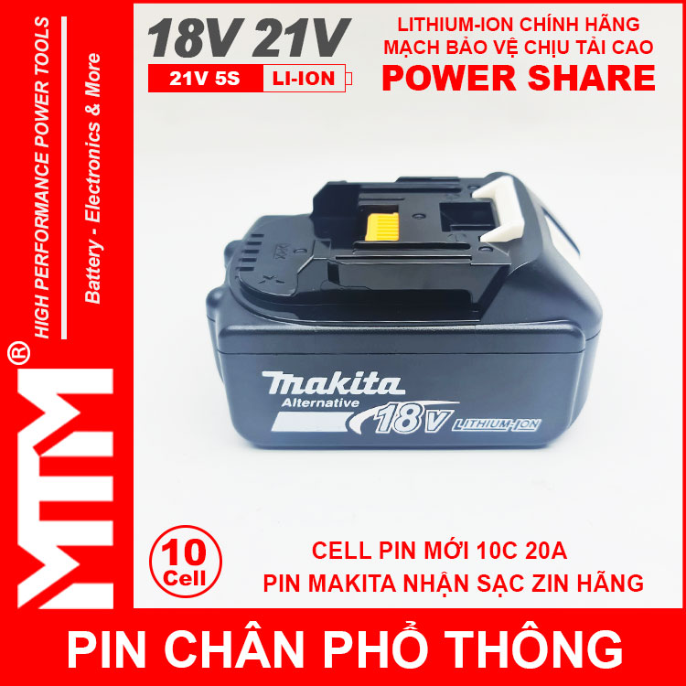 Pin Chan Pho Thong Makita 10cell 4Ah Nhan Sac Zin Chinh Hang Cao Cap Pin Chan Pho Thong Makita 10cell 4Ah Nhan Sac Zin Chinh Hang Cao Cap