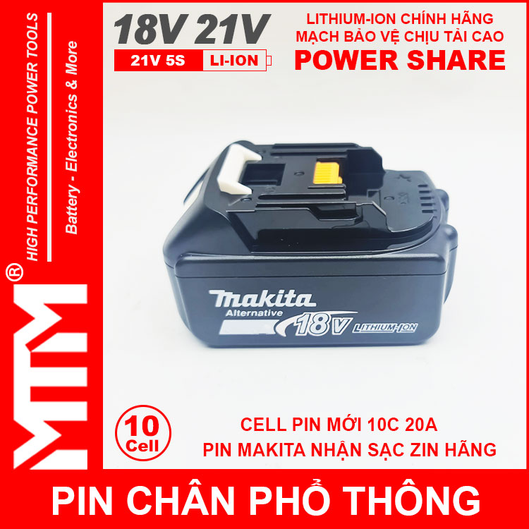 Pin Chan Pho Thong Makita 10cell 4Ah Nhan Sac Zin Chinh Hang Gia Re Pin Chan Pho Thong Makita 10cell 4Ah Nhan Sac Zin Chinh Hang Gia Re