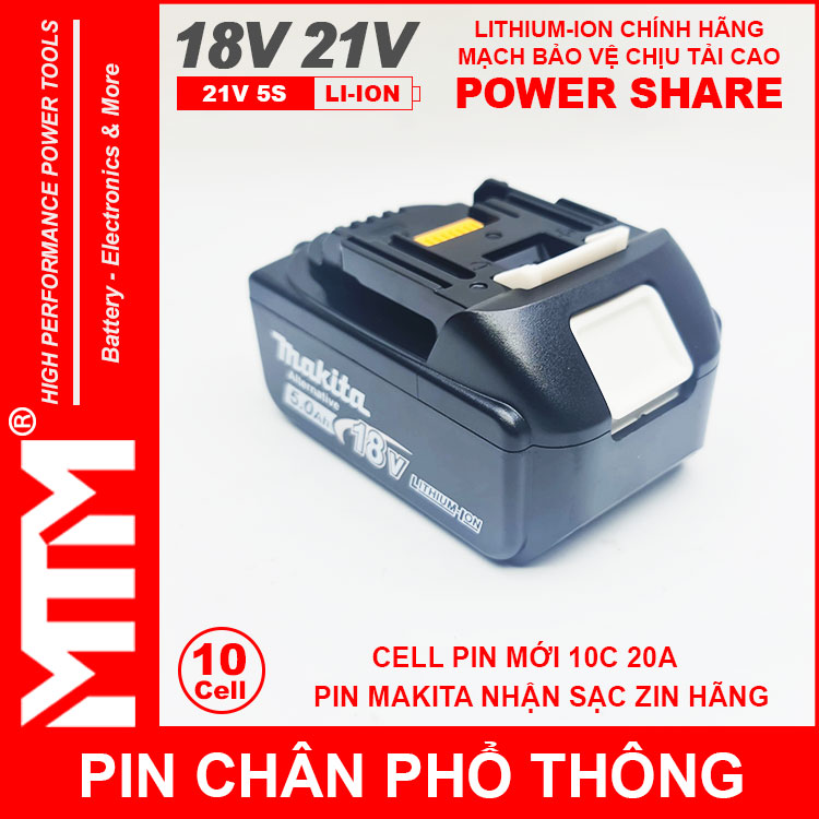 Pin Chan Pho Thong Makita 10cell 4Ah Nhan Sac Zin Chinh Hang Gia Tot Pin Chan Pho Thong Makita 10cell 4Ah Nhan Sac Zin Chinh Hang Gia Tot