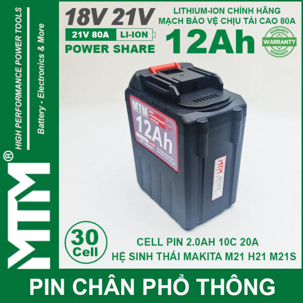 Pin Makita Chong Soc 20 Cell 12Ah 80A Den Bao Pin Cell 2000ma Chinh Hang Pin Makita Chong Soc 20 Cell 12Ah 80A Den Bao Pin Cell 2000ma Chinh Hang