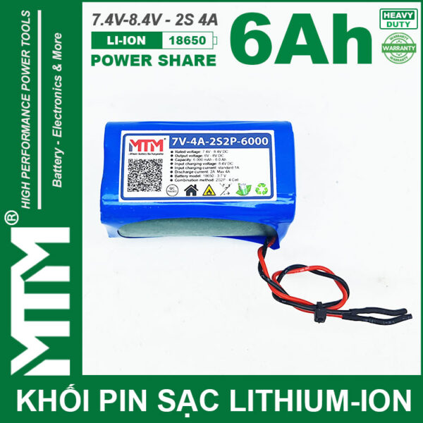 Ban Khoi Pin 7V 8V 6Ah 4A 2S2P Cell 18650 MTM Ban Khoi Pin 7V 8V 6Ah 4A 2S2P Cell 18650 MTM