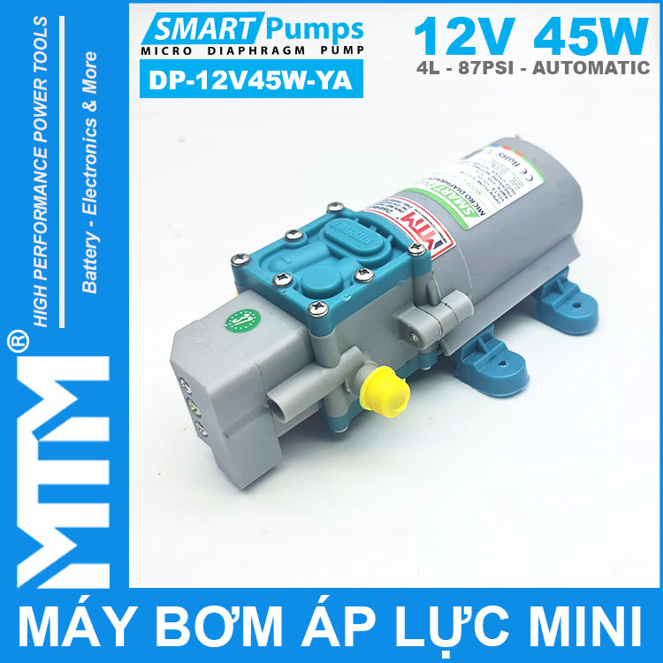 Gia Ban May Bom Ap Luc Mini Tu Dong 12V 45W 4L Smartpumps DP 12V45W YA