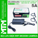 Nguon Du Phong Wifi Modem Camera UPS USB 5V 12V 5A 60000mah Led Bao Vont