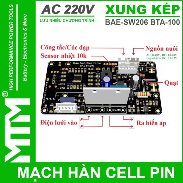 Mach Han Cell Pin Xung Kep BAE 206 BTA100 Chi Tiet Lap Dat Mach Han Cell Pin Xung Kep BAE 206 BTA100 Chi Tiet Lap Dat
