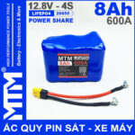 Ac Quy Pin Kich Khoi Dong Xe May 12V 540A 8Ah Jack XT60 MTM