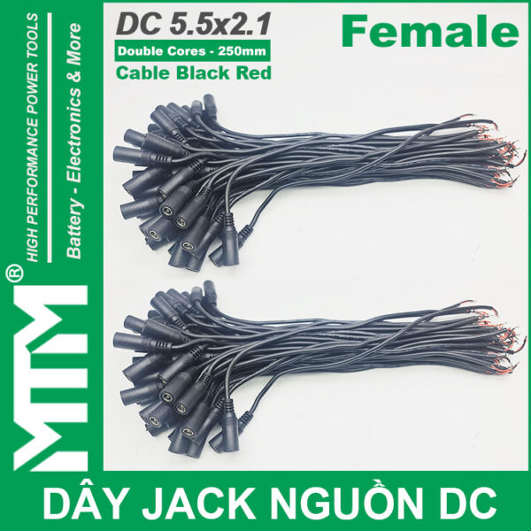 Day Jack DC 250mm Cai Female Jack Cable Adapter Plug Power Supply