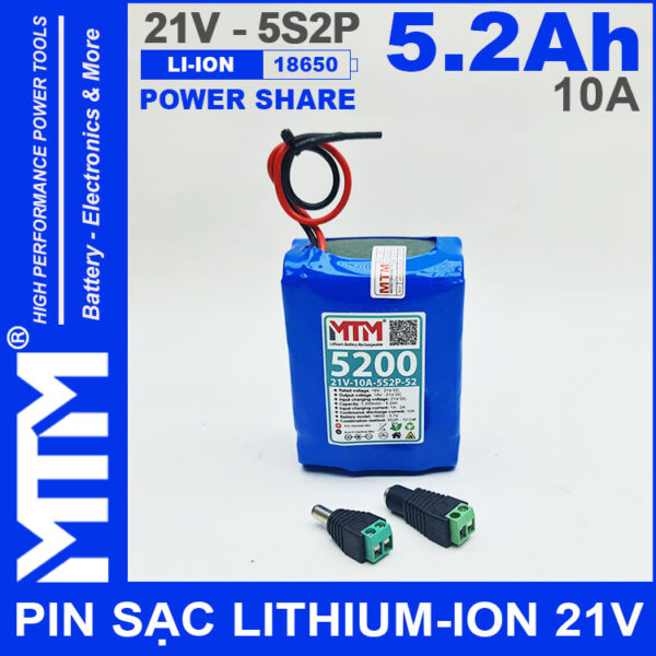 Khoi Pin 21V 5200mAh 10A 5S2P MTM Khoi Pin 21V 5200mAh 10A 5S2P MTM