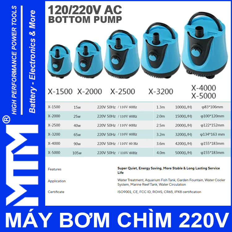 May Bom Chim 220V Thong So Ky Thuat