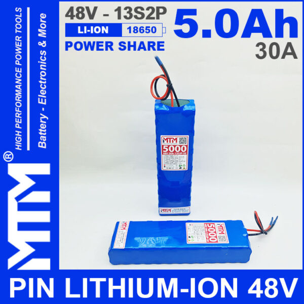 Pin LITHIUM ION 48V 5AH 30A 13S2P MTM 5000mah Pin LITHIUM ION 48V 5AH 30A 13S2P MTM 5000mah