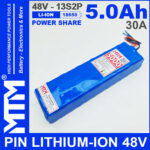 Pin LITHIUM ION 48V 5AH 30A 13S2P MTM 5000mah Chinh Hang