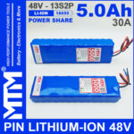 Pin LITHIUM ION 48V 5AH 30A 13S2P MTM 5000mah Gia Re Cao Cap