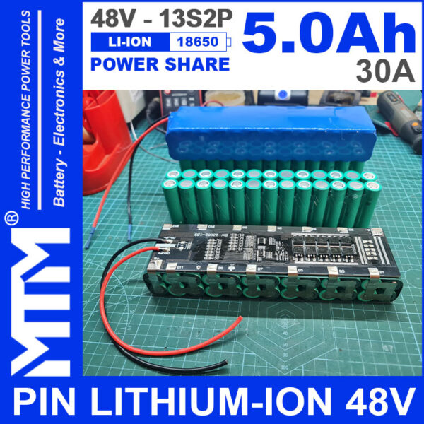 Pin LITHIUM ION 48V 5AH 30A 13S2P MTM Mach 48V Pin LITHIUM ION 48V 5AH 30A 13S2P MTM Mach 48V