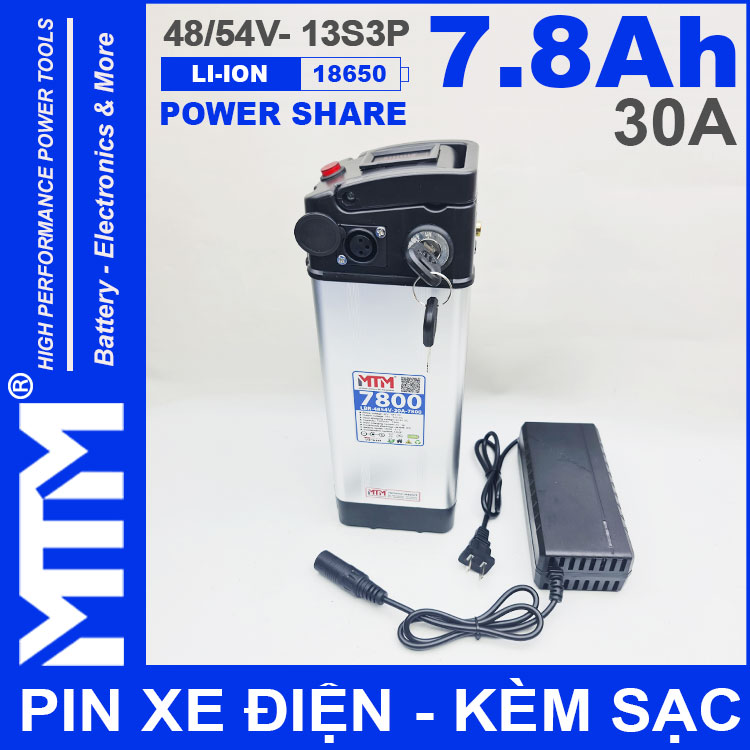 Pin Xe đien 48V 54V 7800mAh 30A Leb Bao Pin