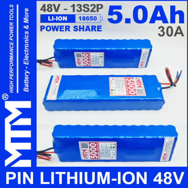 Dong Pin LITHIUM ION 48V 5AH 30A 13S2P MTM 5000mah Dong Pin LITHIUM ION 48V 5AH 30A 13S2P MTM 5000mah