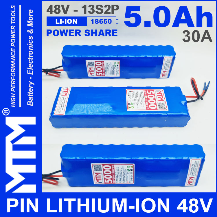 Dong Pin LITHIUM ION 48V 5AH 30A 13S2P MTM 5000mah Dong Pin LITHIUM ION 48V 5AH 30A 13S2P MTM 5000mah