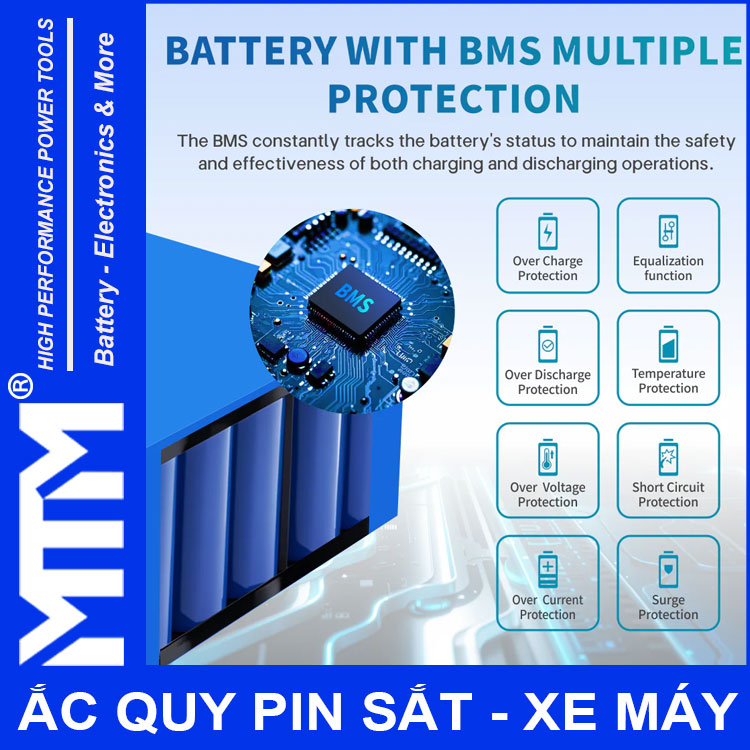 Mach Bao Ve Ac Quy Pin Kich Khoi Dong Xe May 12V Jack XT60 MTM