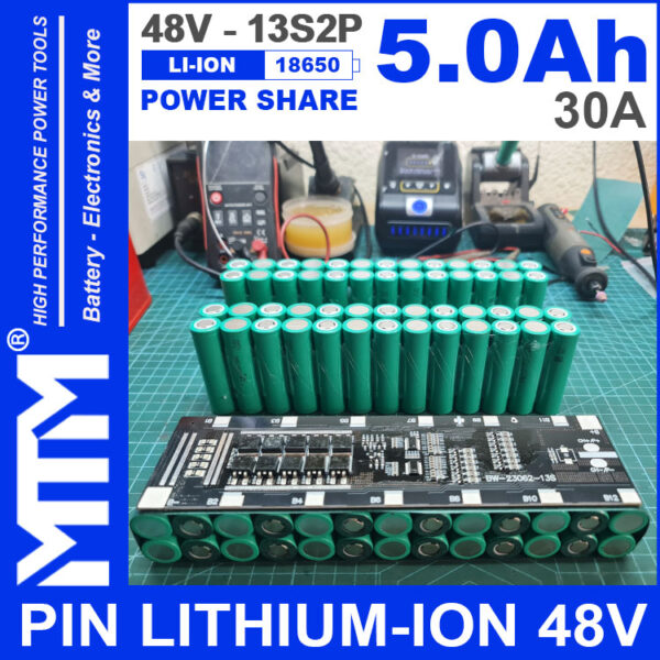 Nhan Dong Pin 48V 5AH 30A 13S2P Nhan Dong Pin 48V 5AH 30A 13S2P