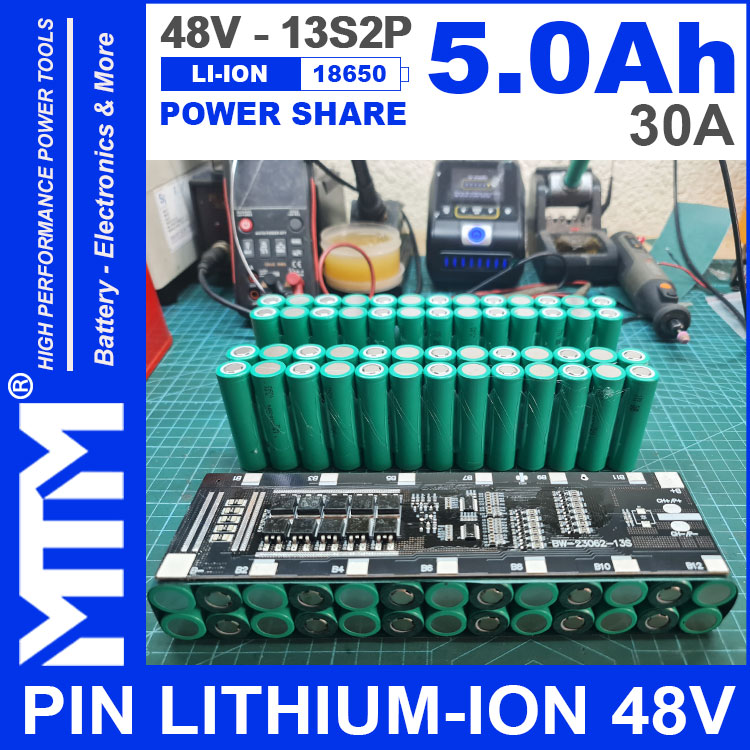 Nhan Dong Pin 48V 5AH 30A 13S2P Nhan Dong Pin 48V 5AH 30A 13S2P