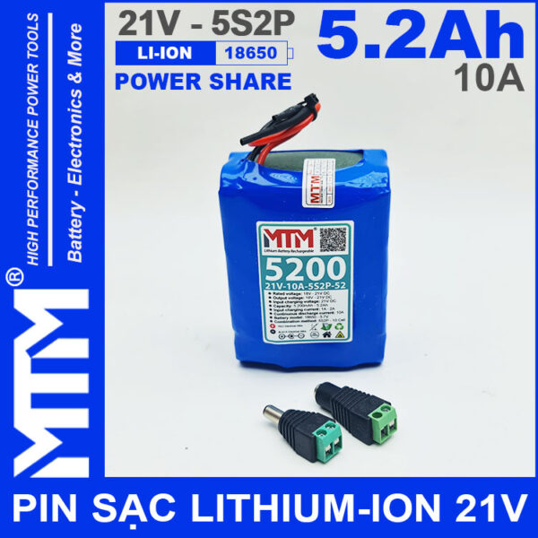 Pin 21V 5200mAh 10A 5S2P MTM Gia Re Pin 21V 5200mAh 10A 5S2P MTM Gia Re