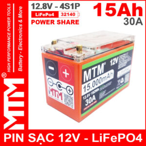 Pin Sat LiFePo4 24V 8S 6Ah 30A MTM Chong Nuoc