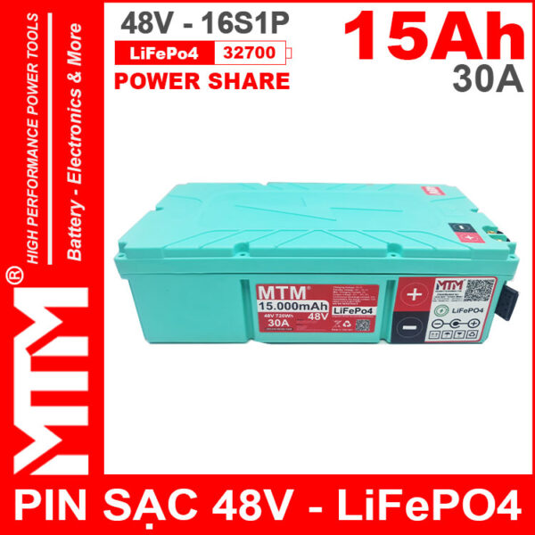 Pin Xe Dien LiFePo4 V 16S 15Ah 30A MTM Pin Xe Dien LiFePo4 V 16S 15Ah 30A MTM