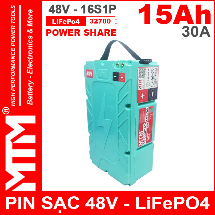 Pin Xe Dien LiFePo4 V 16S 15Ah 30A MTM Cao Cap Gia Re