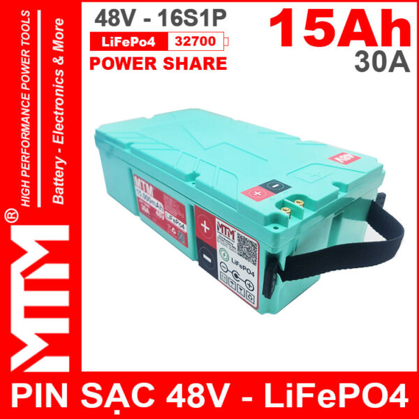 Pin Xe Dien LiFePo4 V 16S 15Ah 30A MTM Chinh Hang Pin Xe Dien LiFePo4 V 16S 15Ah 30A MTM Chinh Hang