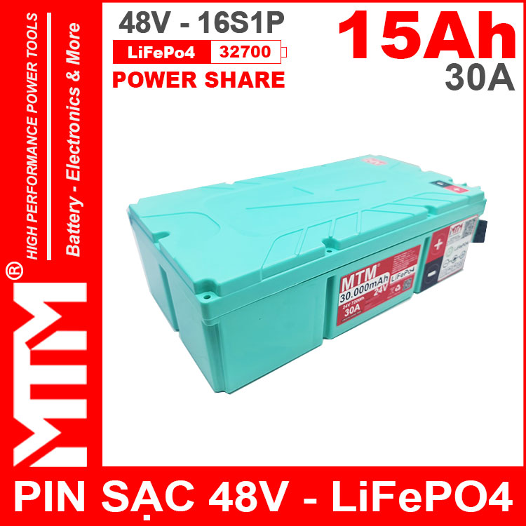 Pin Xe Dien LiFePo4 V 16S 15Ah 30A MTM Gia Re