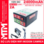 Bo Nguon Dien Du Phong Wifi Modem Camera 12V 2A 24000mah