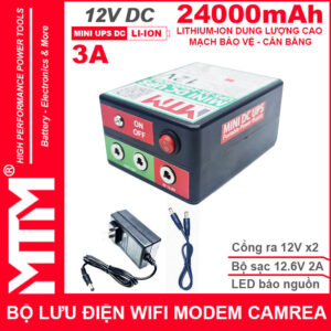 Bo Nguon Dien Du Phong Wifi Modem Camera 12V 3A 24000mah