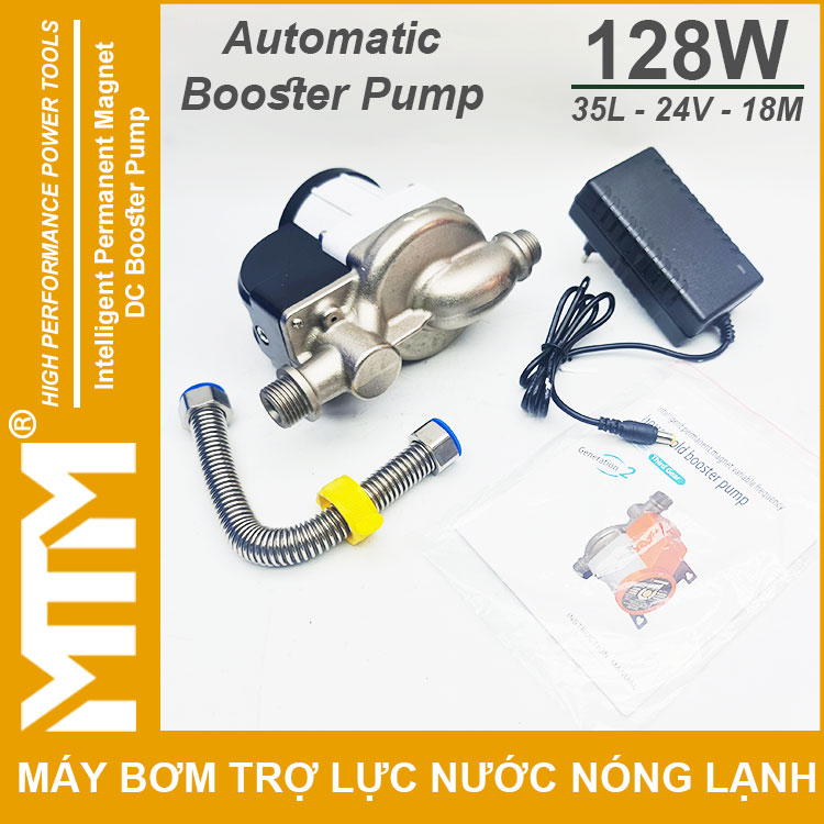 May Bom Tang Ap Tro Luc Nuoc Nong Lanh 24V 128W 35L 18M BINTAIKE Gia Re
