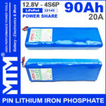 Pin 12v 90Ah 4S6P 20A MTM