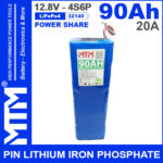 Pin Den NLMT 12v 90Ah 4S6P 20A MTM