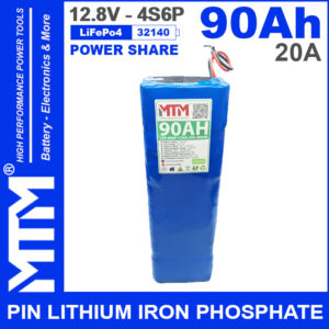 Pin Den NLMT 12v 90Ah 4S6P 20A MTM