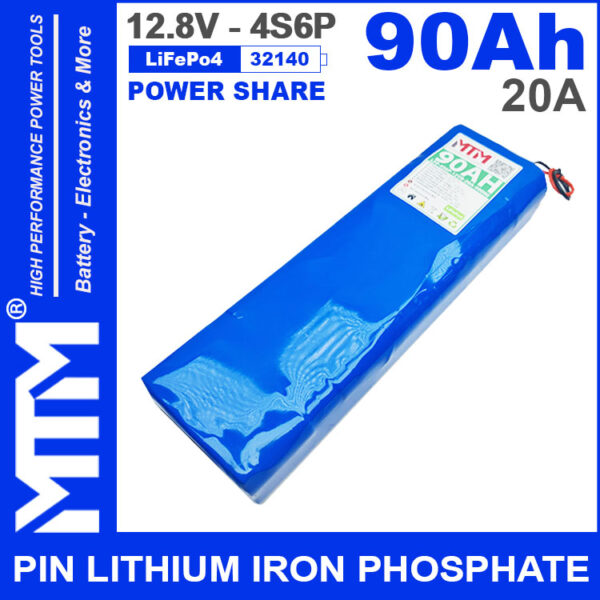 Gia Pin 12v 90Ah 4S6P 20A MTM