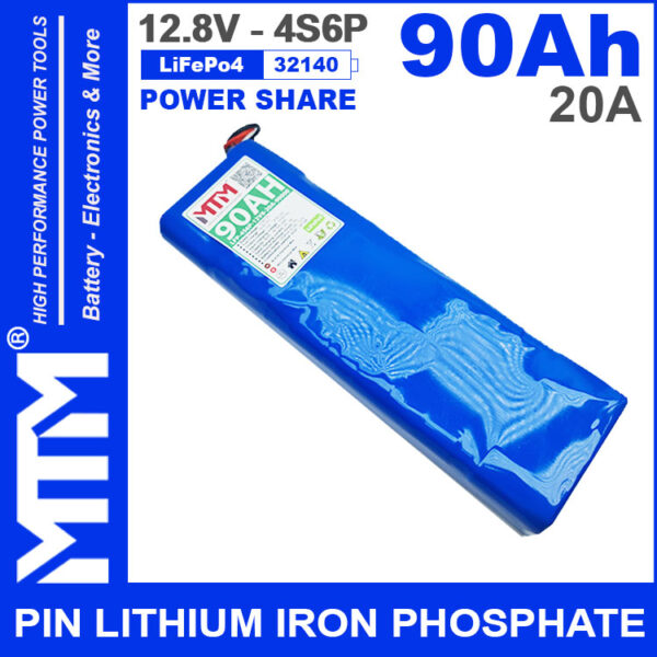 Khoi Pin 12v 90Ah 4S6P 20A MTM